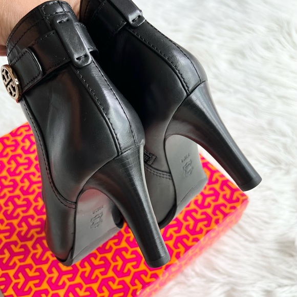 Tory Burch Black Bristol Equestrian Calf Ankle Bootie Shoes 7.5 - Picture 8 of 11
